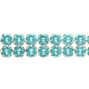PureCrystal Crystal Mesh 40001, 2 filas, 5,3 mm, Reinvented Caribbean Green Dorado, 5 cm