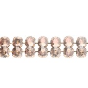 PureCrystal Crystal Mesh 40001, 2 filas, 5,3 mm - Crystal Bronze - Dorado, 5 cm