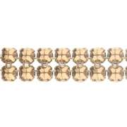 PureCrystal Crystal Mesh 40001, 2 filas, 5,3 mm - Crystal Bronze - Dorado, 5 cm