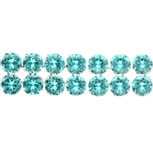 PureCrystal Crystal Mesh 40001, 2 filas, 5,3 mm - Reinvented Caribbean Green, 5 cm