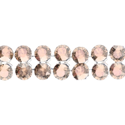 PureCrystal Crystal Mesh 40001, 2 filas, 5,3 mm - Crystal Bronze, 5 cm