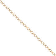 Cadena de malla Jaseron limada de 3,6 mm - Chapada en oro de 3 micras x 20 cm