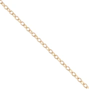 Cadena de malla Jaseron limada de 3,6 mm - Chapada en oro de 3 micras x 20 cm