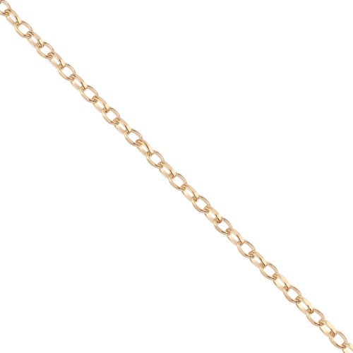 Cadena de malla Jaseron limada de 3,6 mm - Chapada en oro de 3 micras x 20 cm