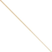 Cadena de malla veneciana de 0,8 mm - Chapada en oro de 3 micras x 20 cm
