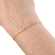 Cadena de malla veneciana de 0,8 mm - Chapada en oro de 3 micras x 20 cm