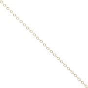 Cadena de malla decorativa con círculos estriados de 3,15 mm - Chapada en oro de 3 micras x 20 cm