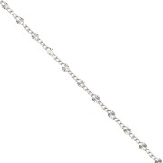 Cadena de malla decorativa de 2,1 mm - Plata 925 x 50 cm