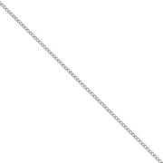Cadena de eslabones tipo «gourmette» limada de 1 mm - Plata 925 x 50 cm