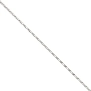 Cadena de eslabones tipo «gourmette» limada de 1 mm - Plata 925 x 50 cm