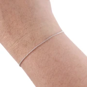 Cadena de eslabones tipo «gourmette» limada de 1 mm - Plata 925 x 50 cm