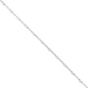 Cadena de malla decorativa de 1,15 mm - Plata 925 x 50 cm