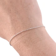 Cadena de malla Jaseron limada de 1,7 mm - Plata 925 x 50 cm