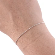 Cadena de malla veneciana espejada de 0,80 mm - Plata 925 x 50 cm