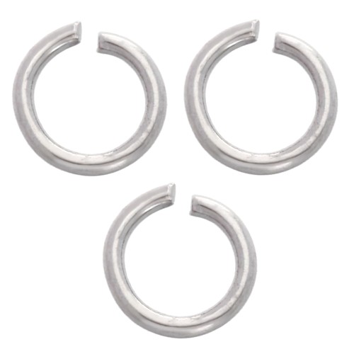Anillas abiertas de 4 x 0,6 mm - Acero inoxidable 316L x 100