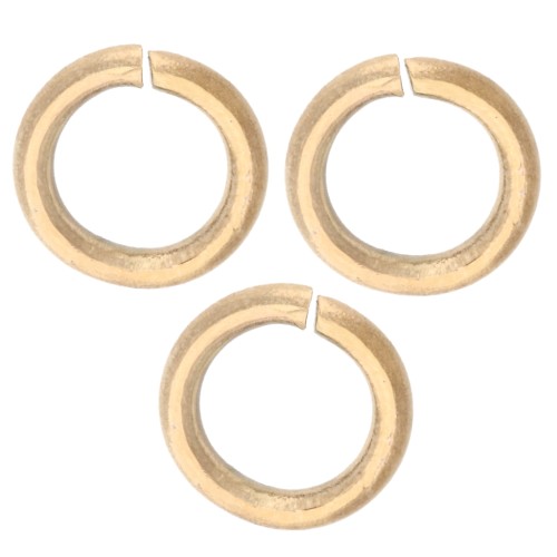 Anillas abiertas de 6 x 1 mm - Acero inoxidable 316L dorado x 100