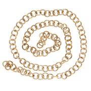 Anillas abiertas de 6 x 1 mm - Acero inoxidable 316L dorado x 100
