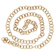 Anillas abiertas de 6 x 1 mm - Acero inoxidable 316L dorado x 100