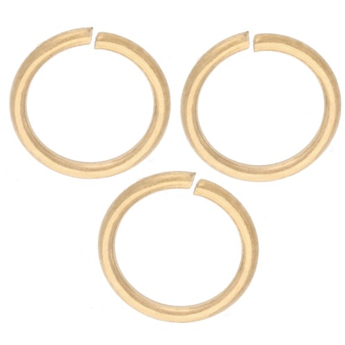 Anillas abiertas de 7 x 0,8 mm - Acero inoxidable 316L dorado x 100