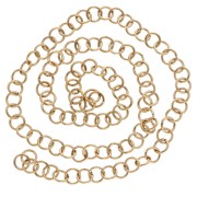 Anillas abiertas de 7 x 1 mm - Acero inoxidable 316L dorado x 100