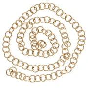 Anillas abiertas de 7 x 1 mm - Acero inoxidable 316L dorado x 100
