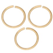 Anillas abiertas de 8 x 0,8 mm - Acero inoxidable 316L dorado x 100