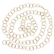 Anillas abiertas de 8 x 0,8 mm - Acero inoxidable 316L dorado x 100