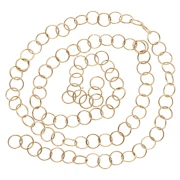 Anillas abiertas de 8 x 0,8 mm - Acero inoxidable 316L dorado x 100
