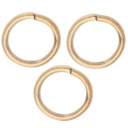 Anillas abiertas de 8 x 1 mm - Acero inoxidable 316L dorado x 100