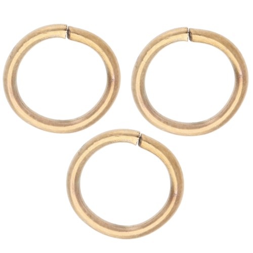 Anillas abiertas de 8 x 1 mm - Acero inoxidable 316L dorado x 100