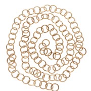 Anillas abiertas de 8 x 1 mm - Acero inoxidable 316L dorado x 100