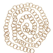 Anillas abiertas de 8 x 1 mm - Acero inoxidable 316L dorado x 100