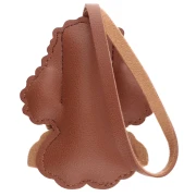 Colgante perro caniche 9x7 cm para bolso bisutería - PU - Marrón x1