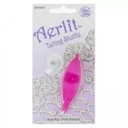 Naveta/Lanzadera  - Tatting Shuttle Aerlit Sparkle Pink Pearls x1