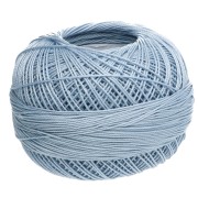 Hilo de algodón Lizbeth, grosor 20 - Azul denim claro n.º 650, 192 m