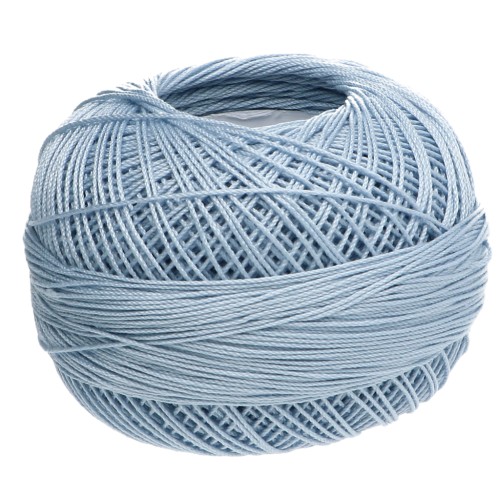 Hilo de algodón Lizbeth, grosor 20 - Azul denim claro n.º 650, 192 m