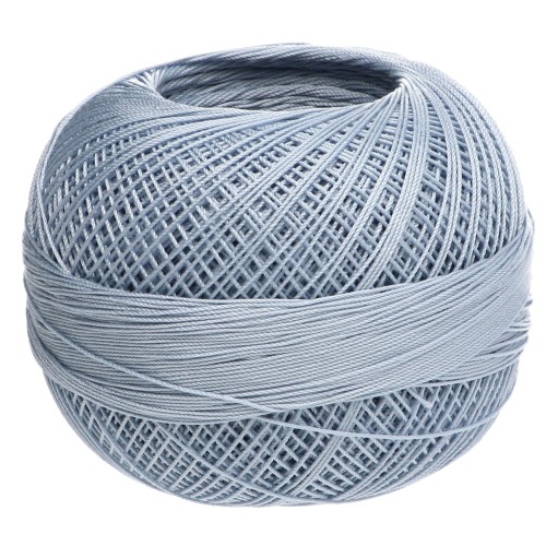 Hilo de algodón Lizbeth, grosor 40 - Light Denim Blue n.º 650, 274 m
