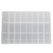 Caja para guardar cuentas y materiales de manualidades, de 19 x 13 x 3,5 cm, con 24 compartimentos x1