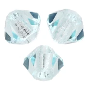 Cuentas giratorias Preciosa - Cuenta redonda de 3 mm - Plata y aguamarina x30