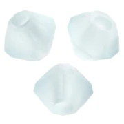 Cuentas «toupie» de Preciosa - Cuentas redondas de 3 mm - Plata aguamarina mate x30