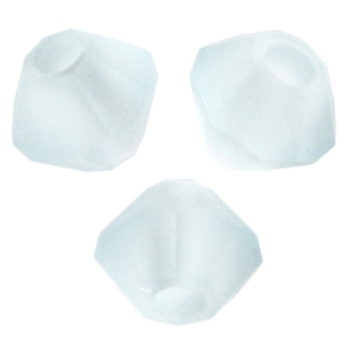 Cuentas «toupie» de Preciosa - Cuentas redondas de 3 mm - Plata aguamarina mate x30