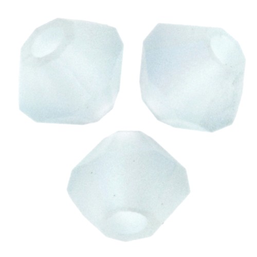 Cuentas «toupie» de Preciosa - Cuenta redonda de 3 mm - Plata aguamarina AB mate x30