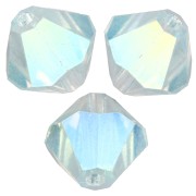 Cuentas «toupie» de Preciosa - Cuenta redonda de 4 mm - Plata aguamarina AB 2X x30