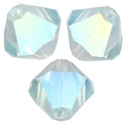 Cuentas «toupie» de Preciosa - Cuenta redonda de 4 mm - Plata aguamarina AB 2X x30