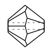 Cuentas «toupie» de Preciosa - Cuenta redonda de 4 mm - Plata aguamarina AB 2X x30