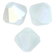 Cuentas «toupie» de Preciosa - Cuenta redonda de 6 mm - Plata aguamarina AB mate x12