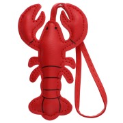 Colgante langosta 10,5x6 cm para bolso bisutería - PU - Rojo x1