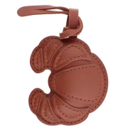 Colgante media luna 7x6,5 cm para joyería de bolso - PU - Marrón x1
