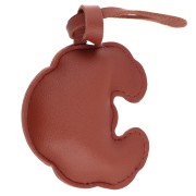 Colgante media luna 7x6,5 cm para joyería de bolso - PU - Marrón x1