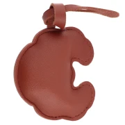 Colgante media luna 7x6,5 cm para joyería de bolso - PU - Marrón x1